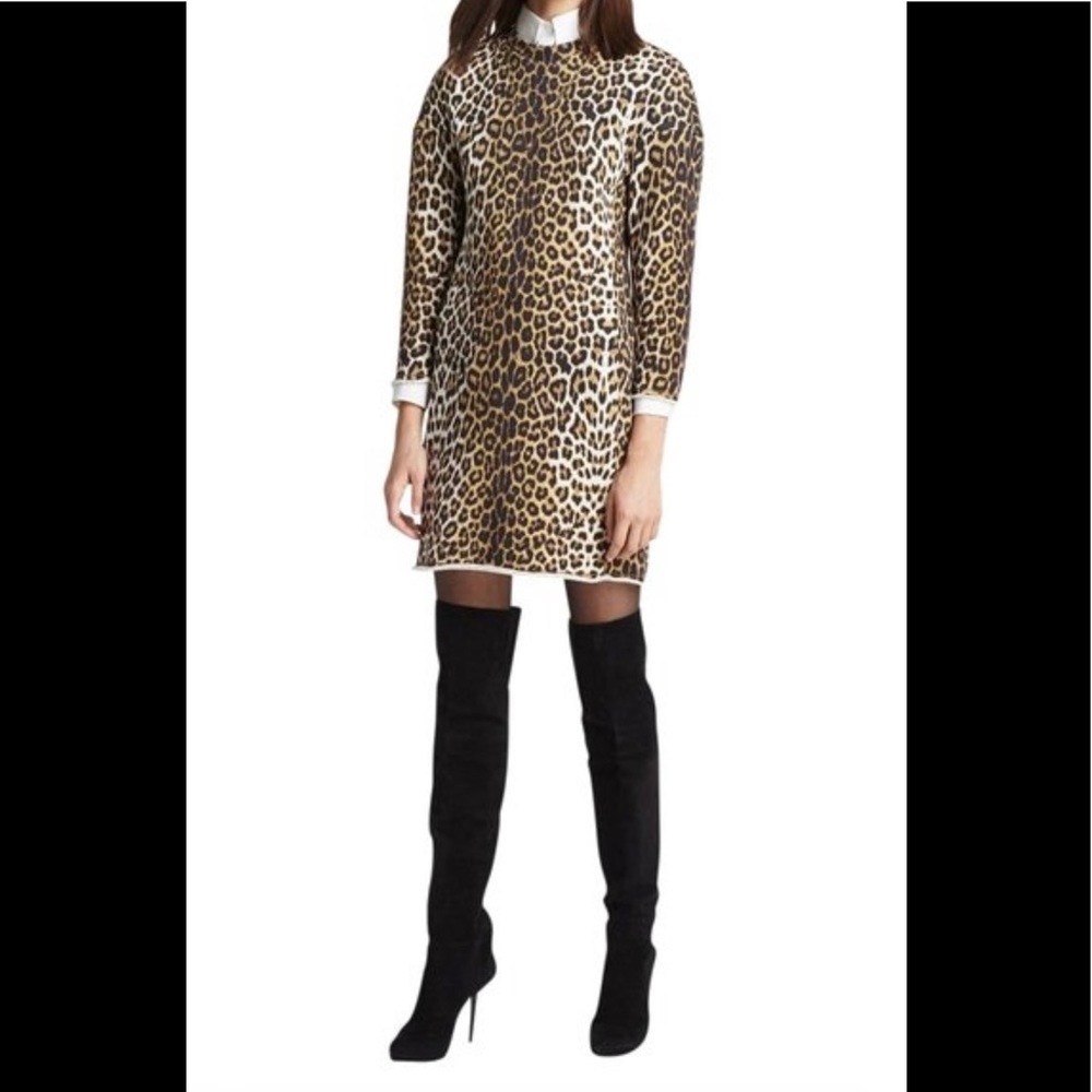 Philip Lim 3-1 Sculpted Leopard Print Dress, 100%… - image 1